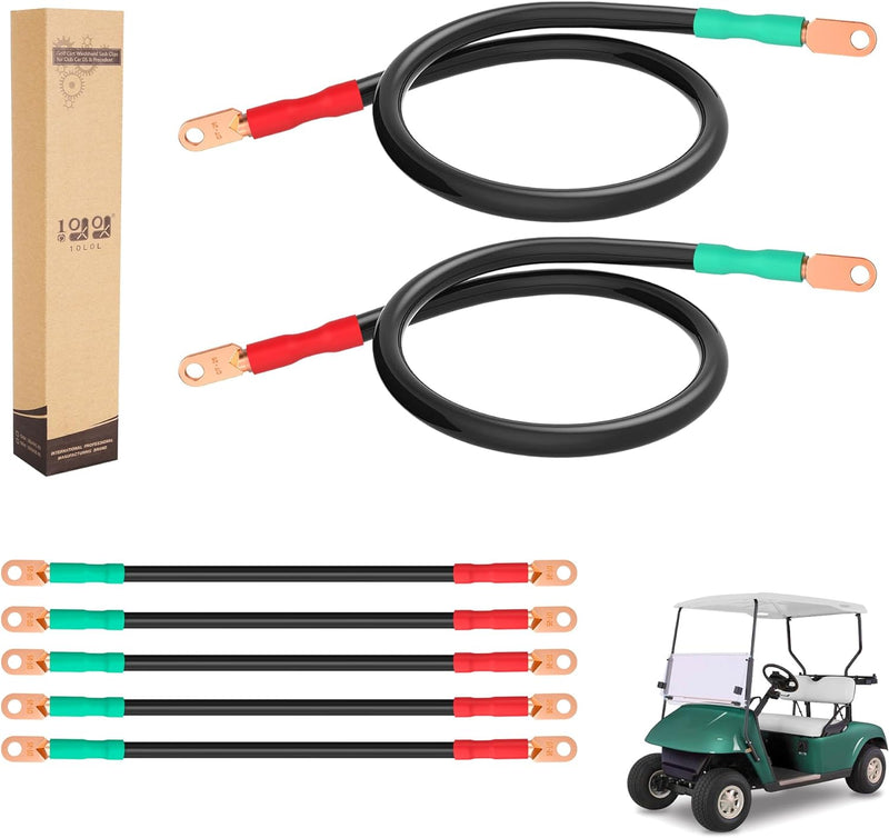 10L0L Golfwagen-Batteriekabel-Set für Club-Auto, DS 1995-Up, 48 Volt, 4 Gauge Schweisskabel (5 Stück