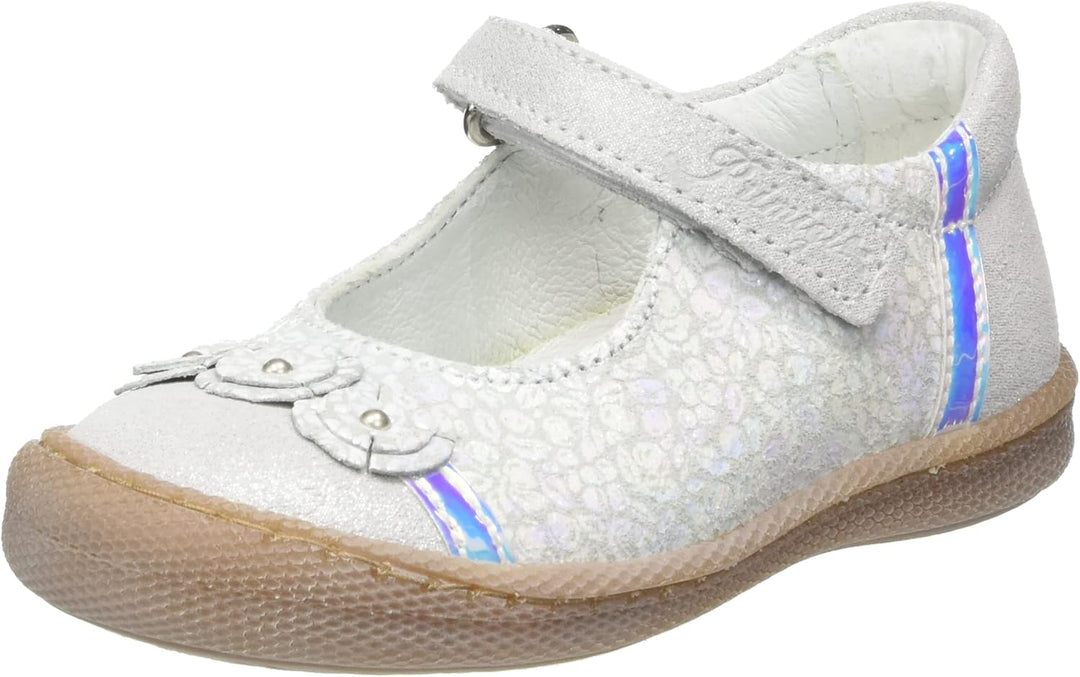 PRIMIGI Mädchen Sport TRE.femm. Mary Jane Schuh 24 EU Weiss Iridescent Silber, 24 EU Weiss Iridescen