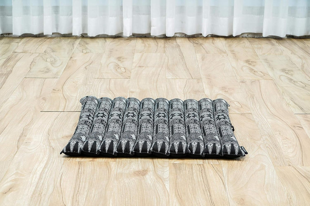 Leewadee Meditationsset Yogaset aus Meditationskissen Zafu und Kleiner rollbarer Sitzmatte Zabuton Ö