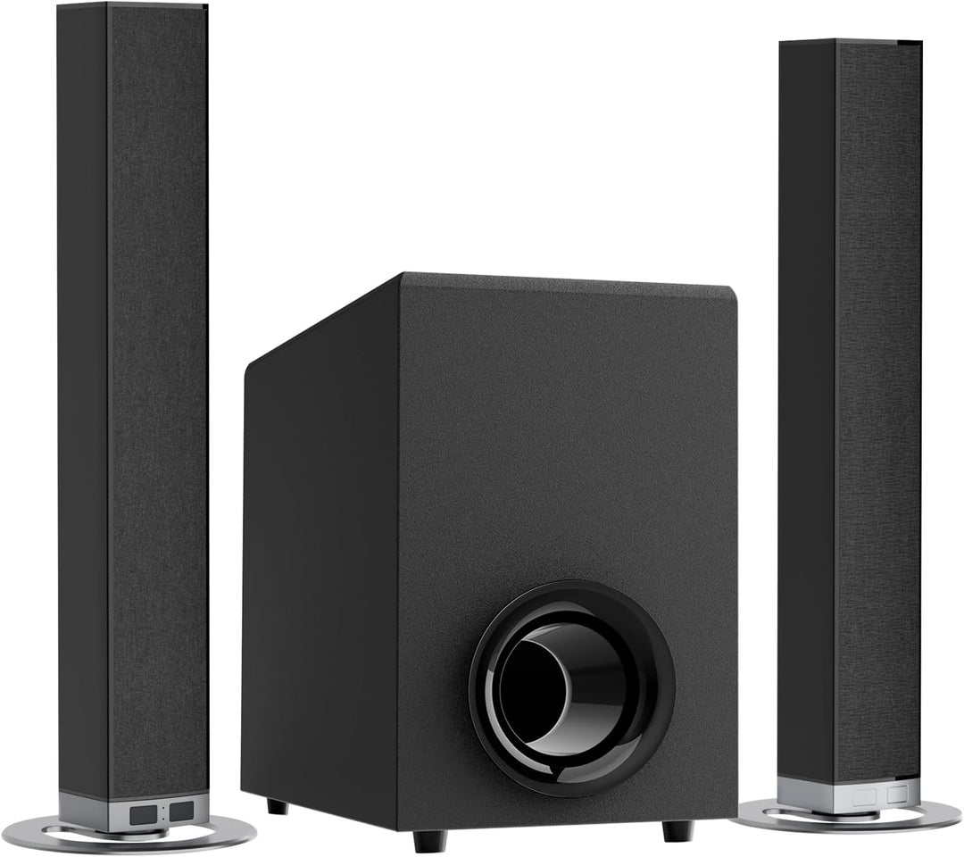 GarageRock Soundbar mit Subwoofer für TV Geräte, 120W 2-in-1 Soundbar TV Heimkino Soundsystem, 1 Set