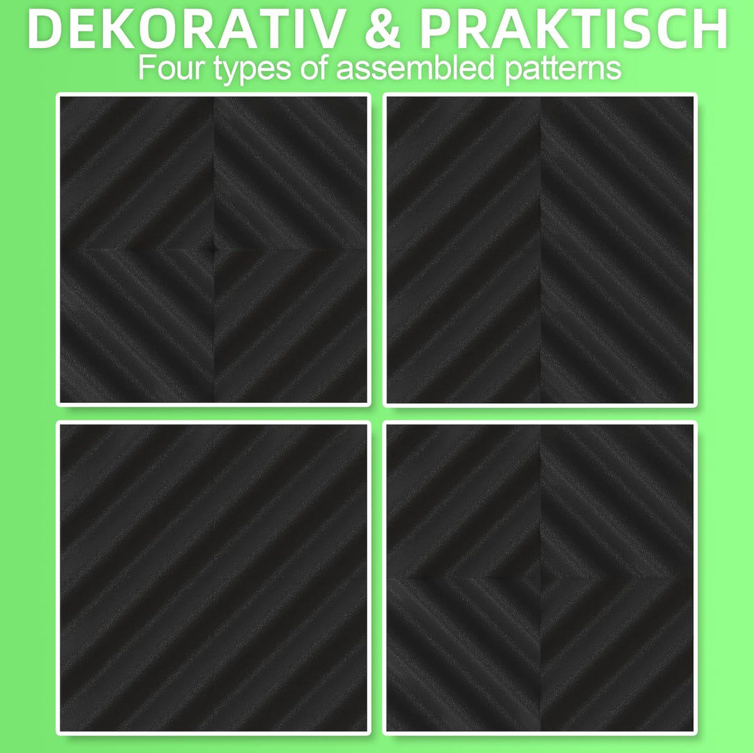 Foneso Akustikschaumstoff,Schalldämmung, Akustikpaneele, 3D Hochdichte Schallabsorber Wand, Schalldä