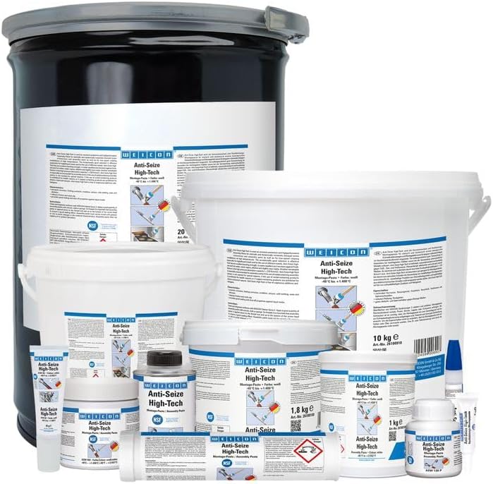 WEICON Anti-Seize High-Tech Montagepaste 1 kg Schutz gegen Korrosion, Verschleiss und Festfressen |