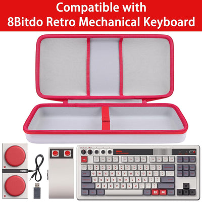co2CREA Hart Tragbare Schutzhülle Etui Tasche für 8Bitdo Retro Mechanical Keyboard,Hot Swappable Gam