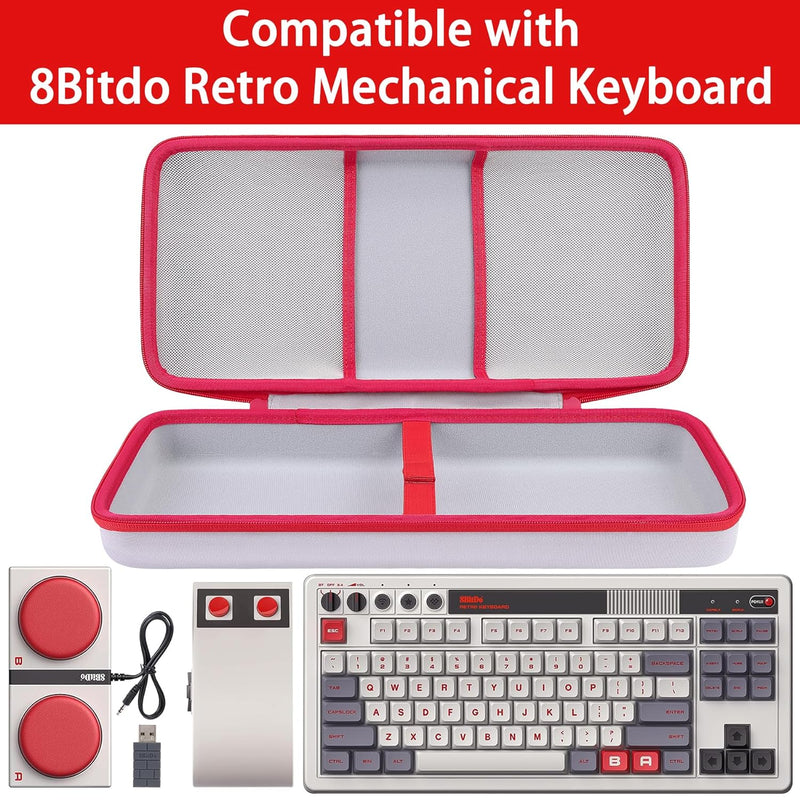 co2CREA Hart Tragbare Schutzhülle Etui Tasche für 8Bitdo Retro Mechanical Keyboard,Hot Swappable Gam