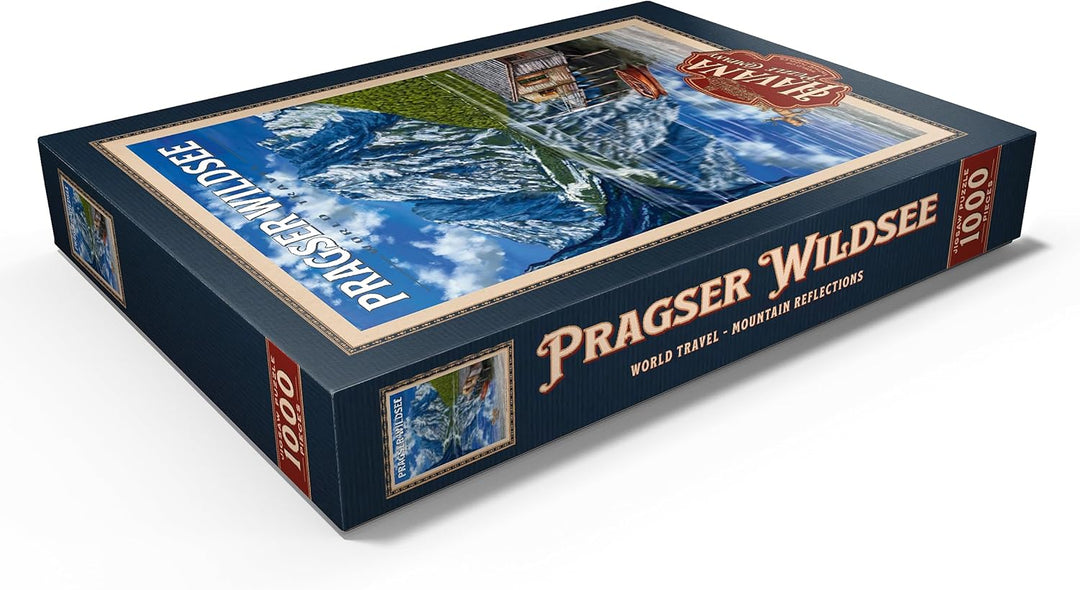 Pragser Wildsee - Gebirgsreflexionen, Vintage Travel Poster - Premium 1000 Teile Puzzle - MyPuzzle S