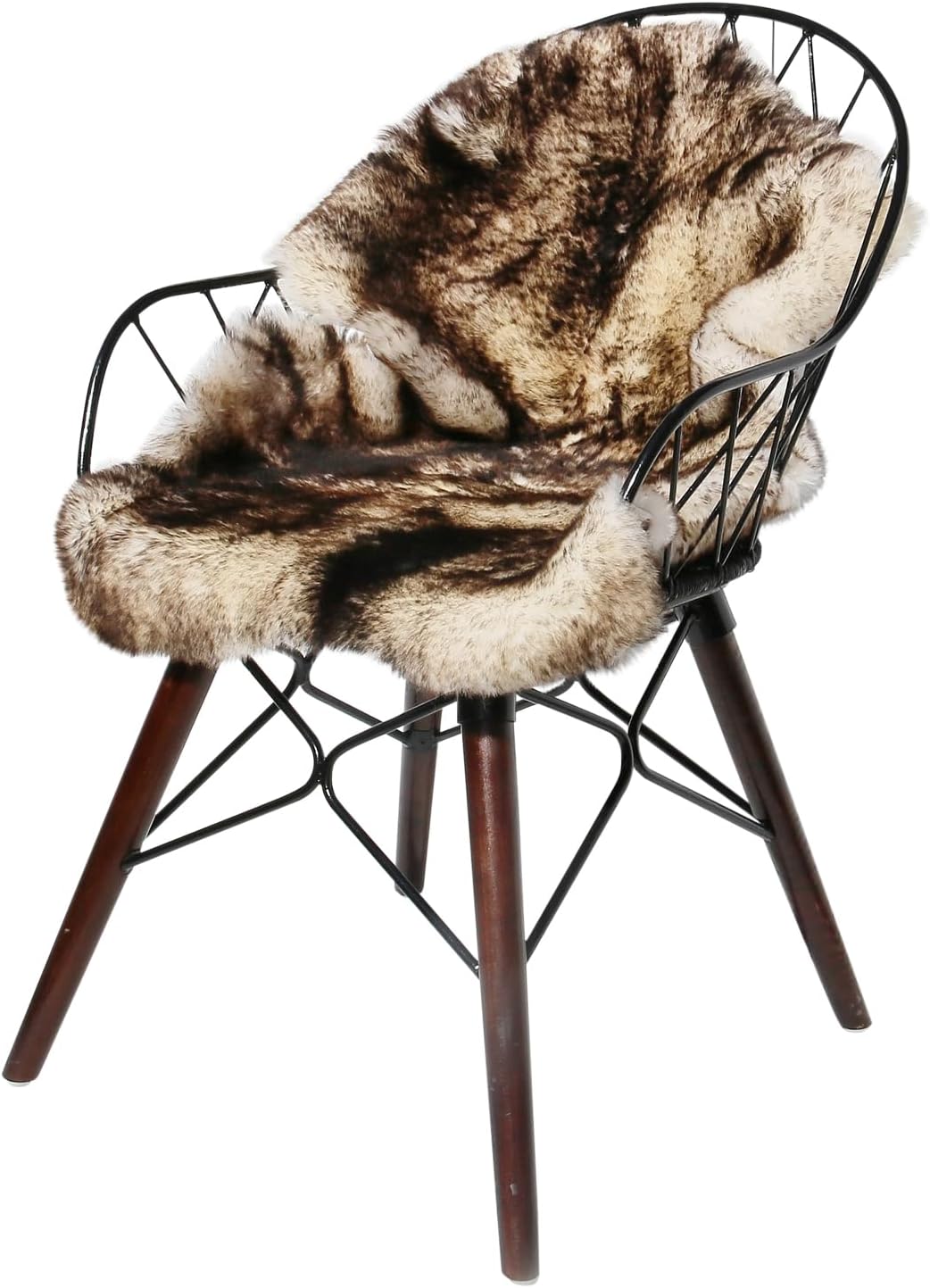 Hollert Lammfell geflammt Kurzhaar Schwarz/Weiss & Braun&Weiss Merino Schaffell Echtfell Läufer Deko