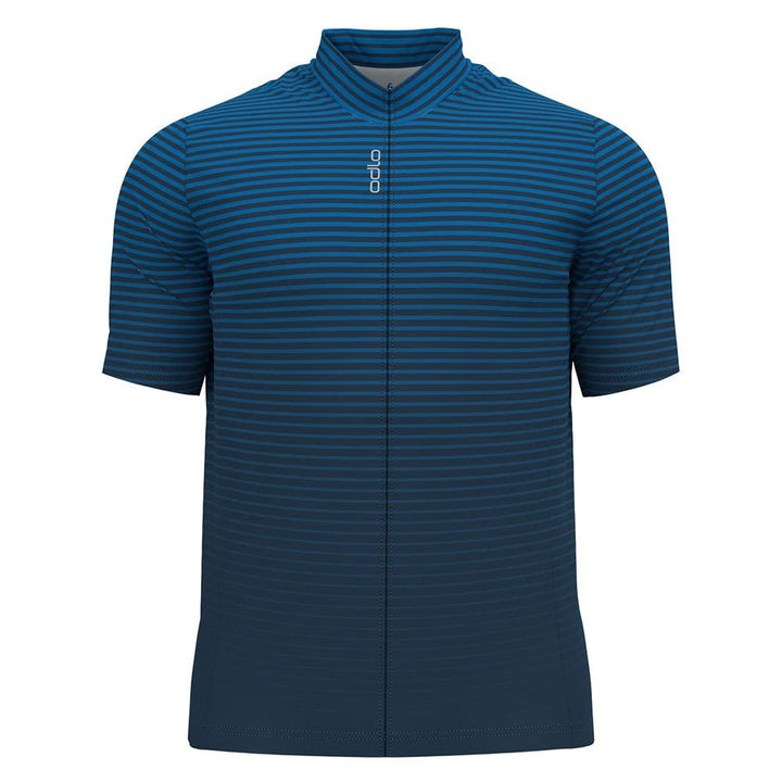 Odlo Herren Essential Print_411952 Radtrikot (1er Pack) M Indigo Bunting - Blue Wing Teal, M Indigo