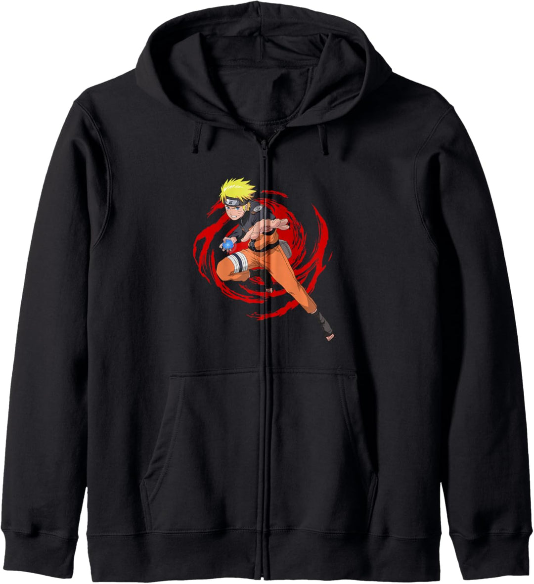 Naruto Shippuden Naruto auf Roter Wirbel Kapuzenjacke