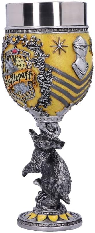 Nemesis Now Harry Potter Hufflepuff Hogwarts House Collectable Goblet, Harz, Gelb, Silber, 1.25 pico
