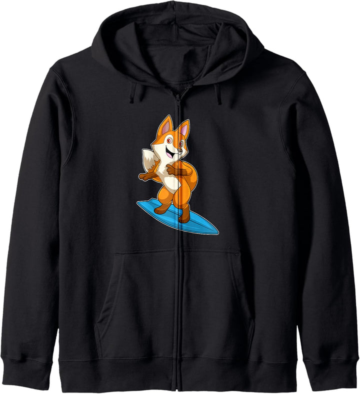Fuchs Surfer Surfbrett Wassersport Kapuzenjacke