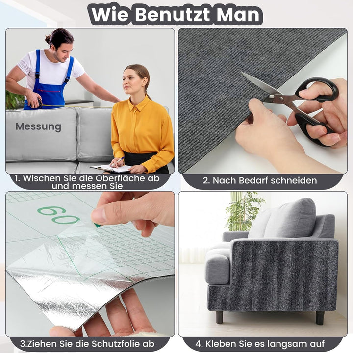 Selbstklebend kratzmatte Katze, DIY Kratzbrett, Kratzschutz Sofa Katze Ideal für kratzteppich, Kratz
