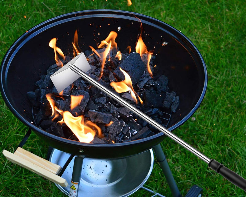 Grilliance Holzkohlegrill Aschehacke Hacke für Kamin Holzofen Pizzaofen Edelstahl BBQ Reiniger Schür