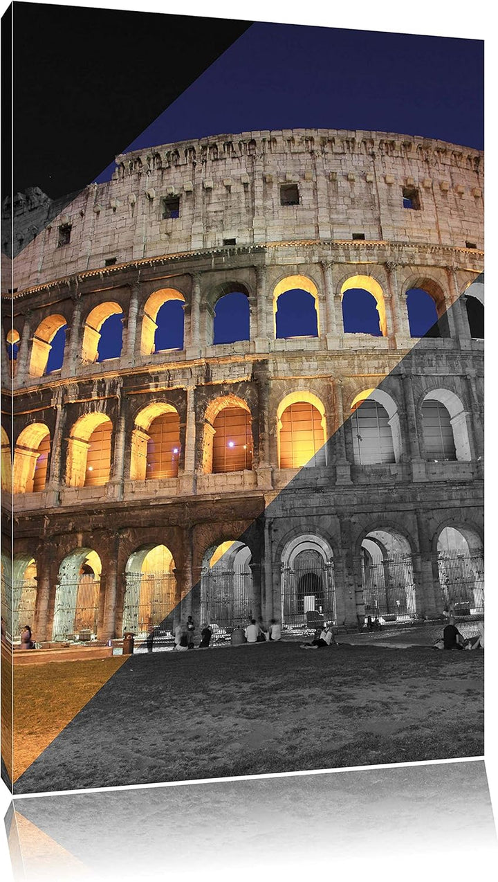 Pixxprint Colosseum in Rom Italien als Leinwandbild/Grösse: 100x70 cm/Wandbild/Kunstdruck/fertig bes