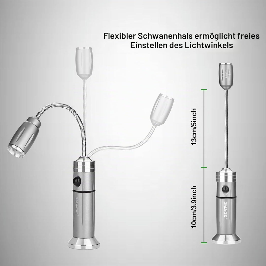 Wiederaufladbare, ultrahelle Grillleuchte mit superhellen LED-Lichtern, flexible Schwanenhals-Grilll