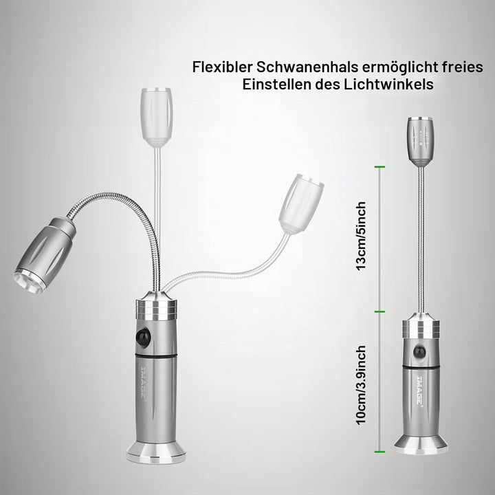 Wiederaufladbare, ultrahelle Grillleuchte mit superhellen LED-Lichtern, flexible Schwanenhals-Grilll