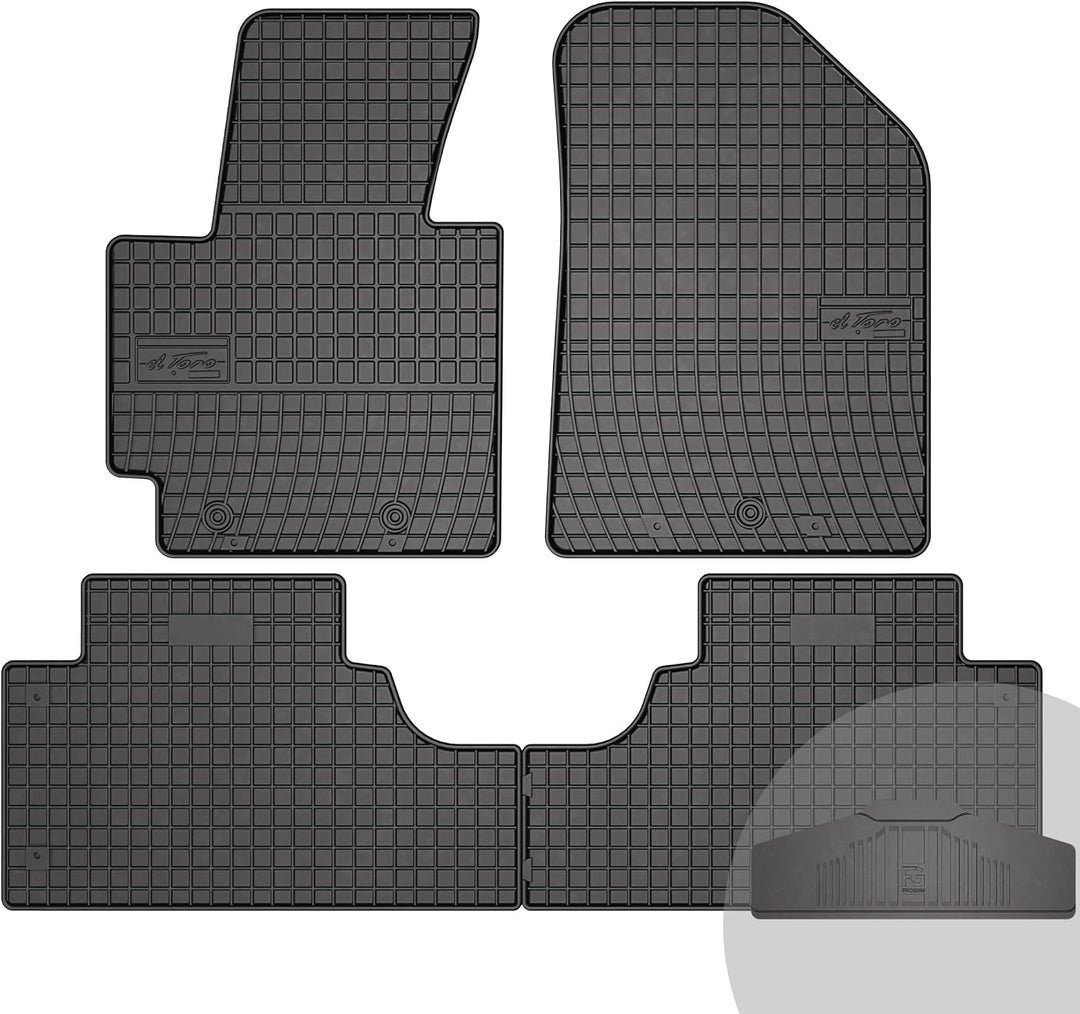 FROGUM EL Toro Gummimatten Ganzjähriges-Set von Autofussmatte Auto Fussmatten für Kia Soul II 2013-2