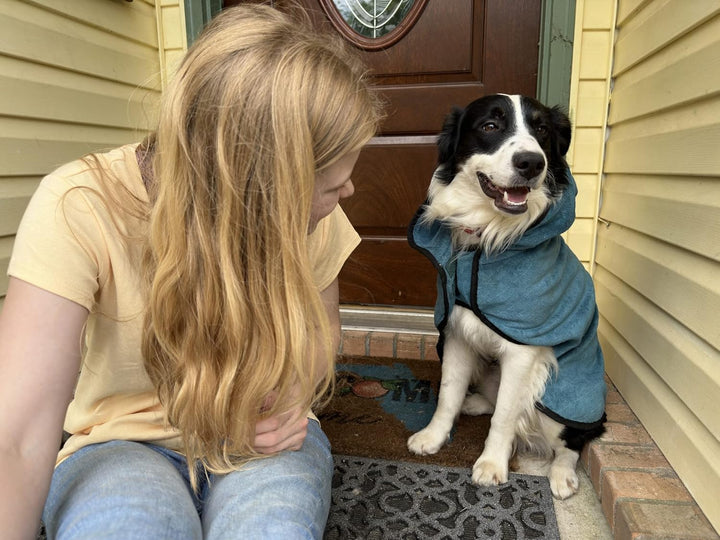 Avont Hundebademantel Handtuch Hundedusche Saugfähiges Badetuch aus Microfaser Schnelltrocknend Wint