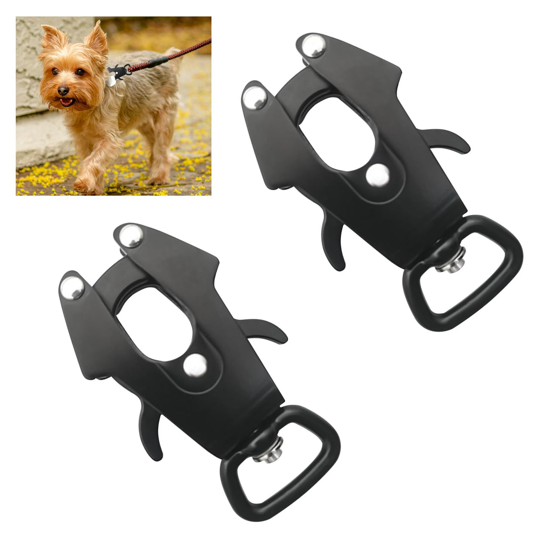 Frog Clip 2er Pack Platz Aluminium Locking Hundeleine Schnalle Drehbare Schnellverschlussschnalle Ro