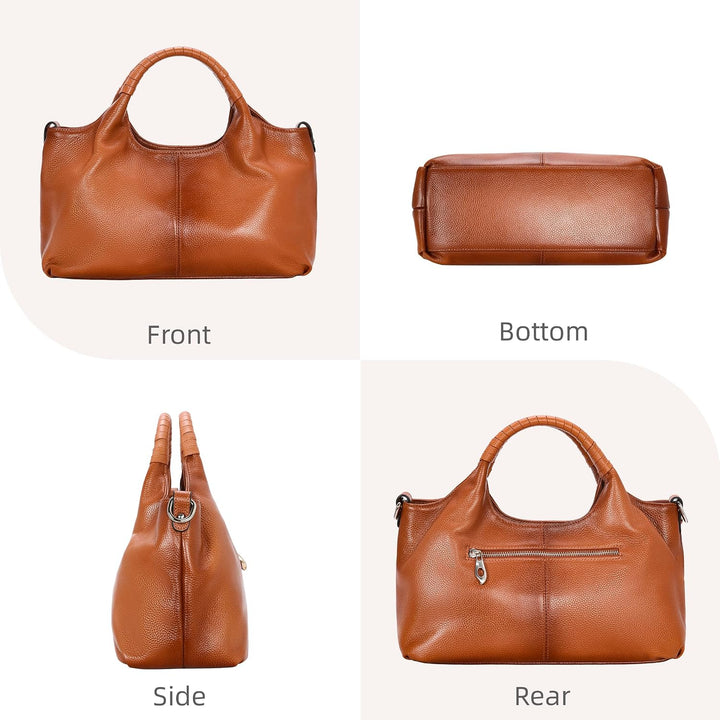 Iswee Geldbörsen und Handtaschen aus echtem Leder für Damen, Schultertasche, Tragegriff, Umhängetasc
