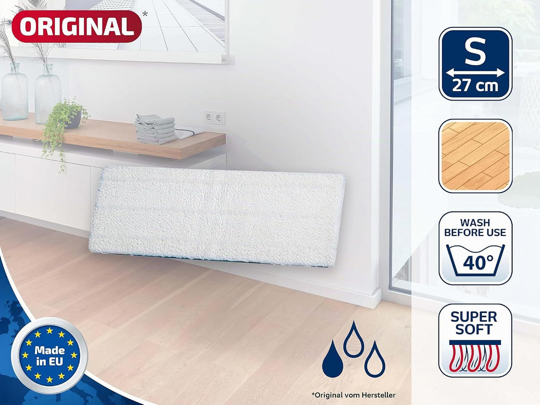 Leifheit Original Wischpad Picobello S super Soft für hochempfindliche Böden, Leifheit Wischbezug mi