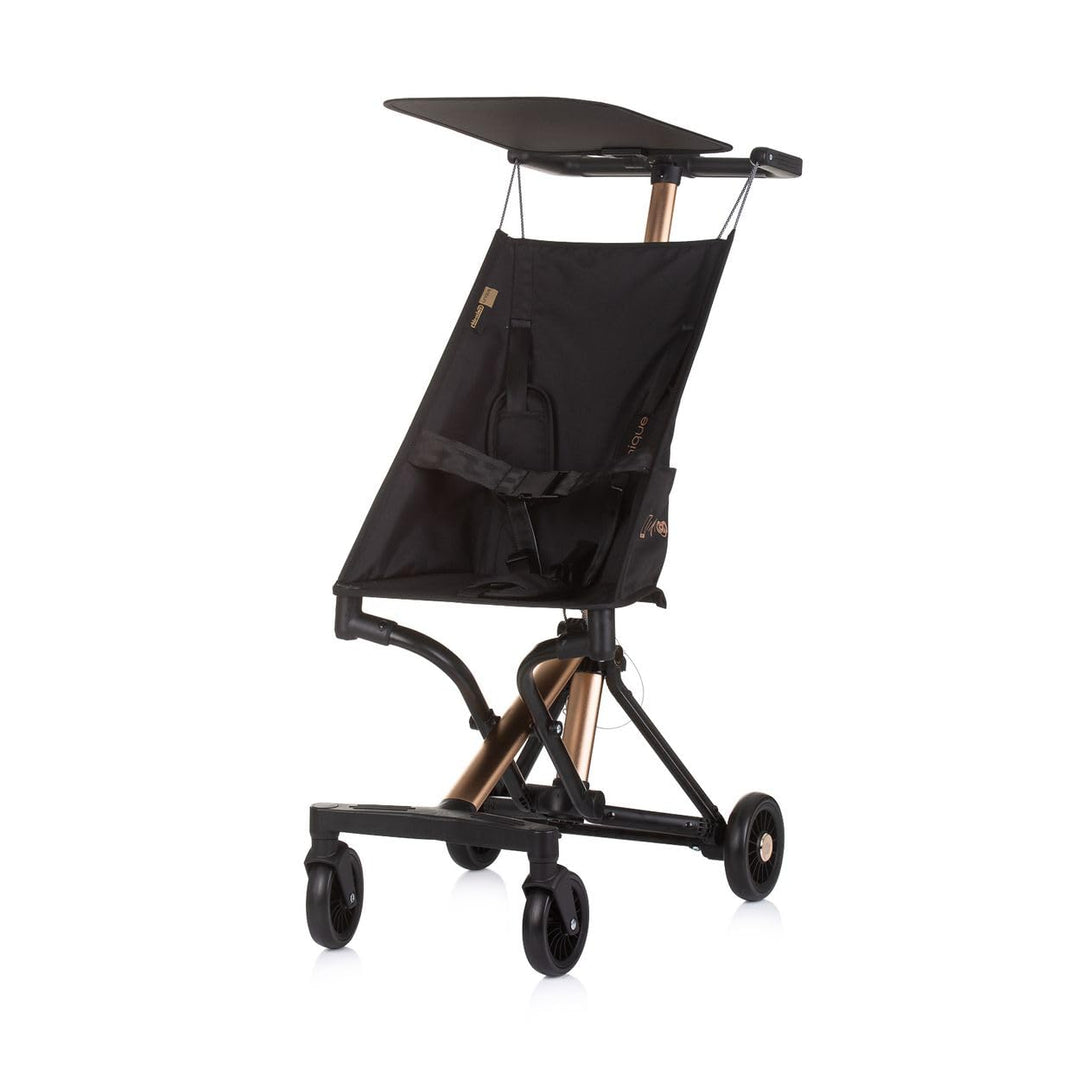 Chipolino Kinderwagen, Buggy Unique Aluminiumrahmen faltbar 3-Punkt-Gurt Tasche schwarz, schwarz