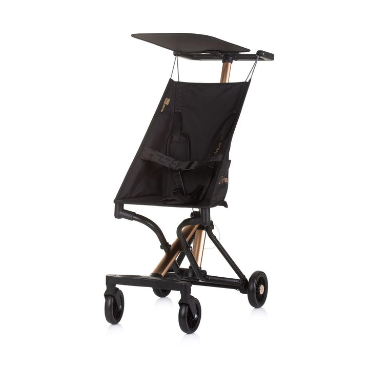 Chipolino Kinderwagen, Buggy Unique Aluminiumrahmen faltbar 3-Punkt-Gurt Tasche schwarz, schwarz