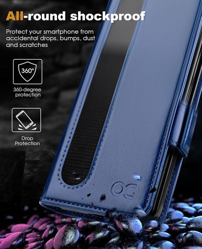 OCASE Aktualisierte Version Hülle Samsung Galaxy Z Fold 5 5G Handyhülle [mit S Pen Halter] [Vorderse
