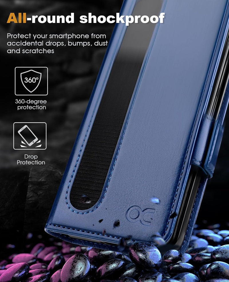 OCASE Aktualisierte Version Hülle Samsung Galaxy Z Fold 5 5G Handyhülle [mit S Pen Halter] [Vorderse