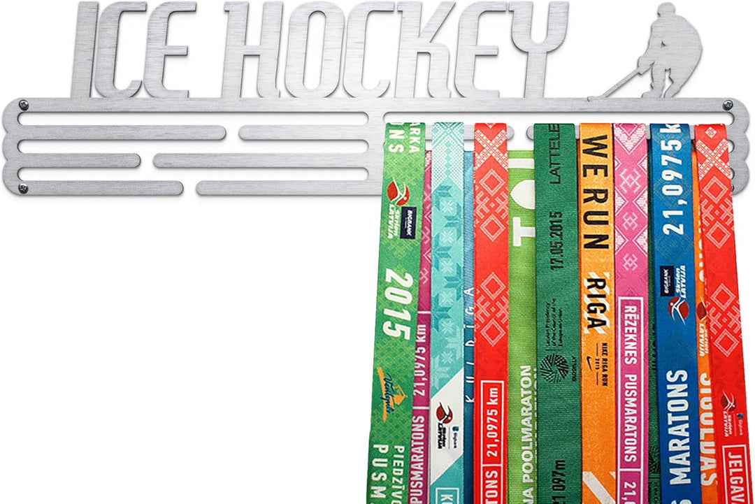 United Medals Ice Hockey Medaillenhalter Edelstahl | Medaillen Aufhänger | Medal Hanger Holder Displ