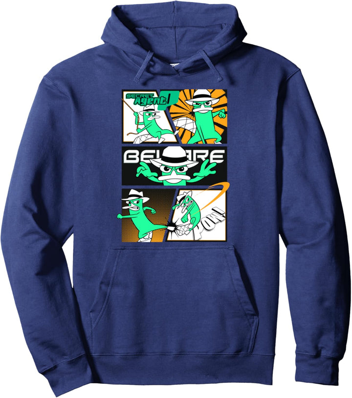 Disney Phineas und Ferb Perry Secret Agent Comic Panels Pullover Hoodie