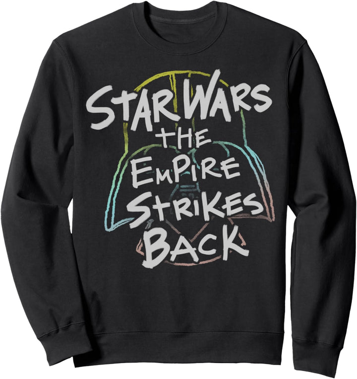 Star Wars Empire Strikes Back Rainbow Vader Helmet Sweatshirt