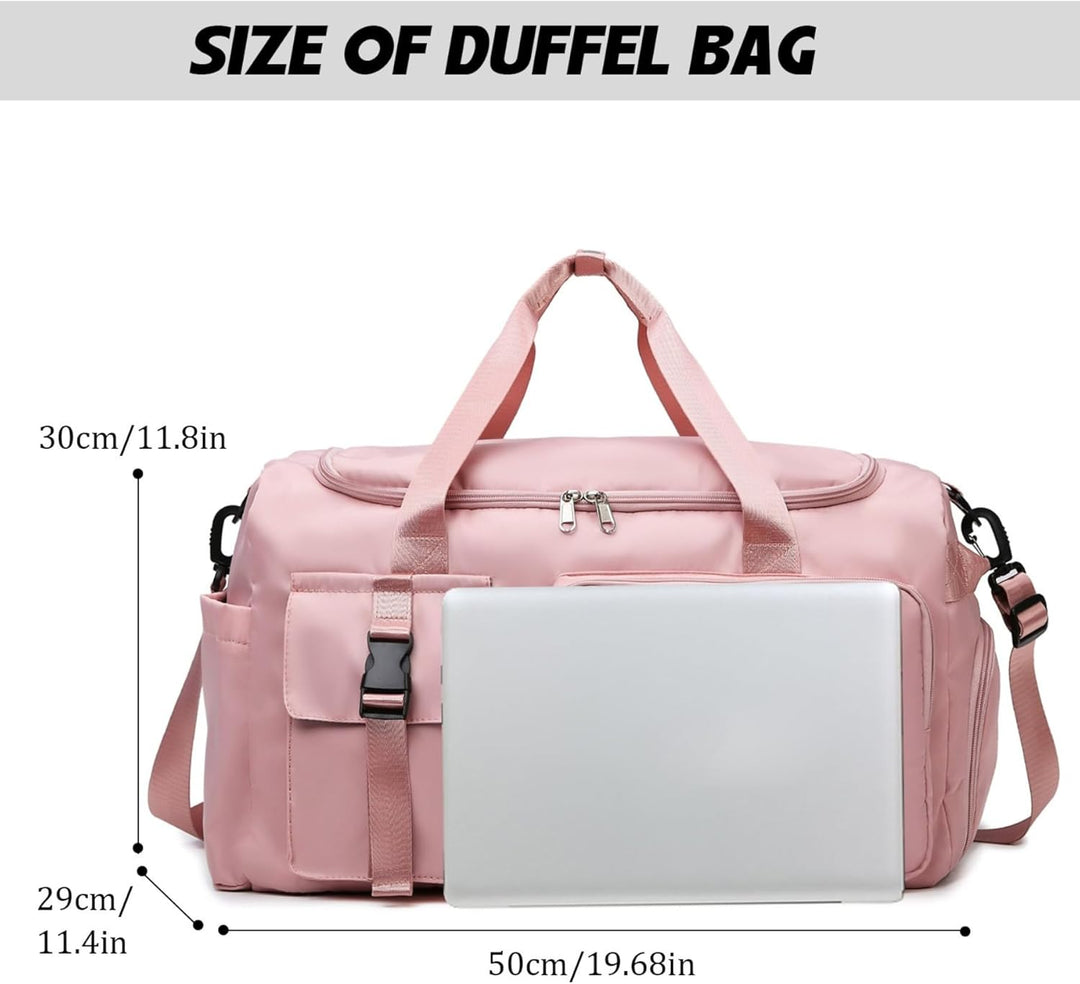 Sporttasche Damen Herren 42L Reisetasche mit Schuhfach Nassfach Wasserdicht Trainingstasche Travel D