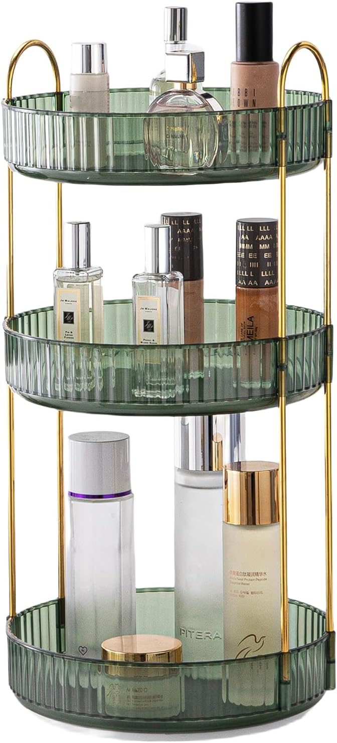 Make Up Organizer, 360° Drehbar Kosmetik Organizer, Parfüm Organizer, Hautpflege Organizer für Badez