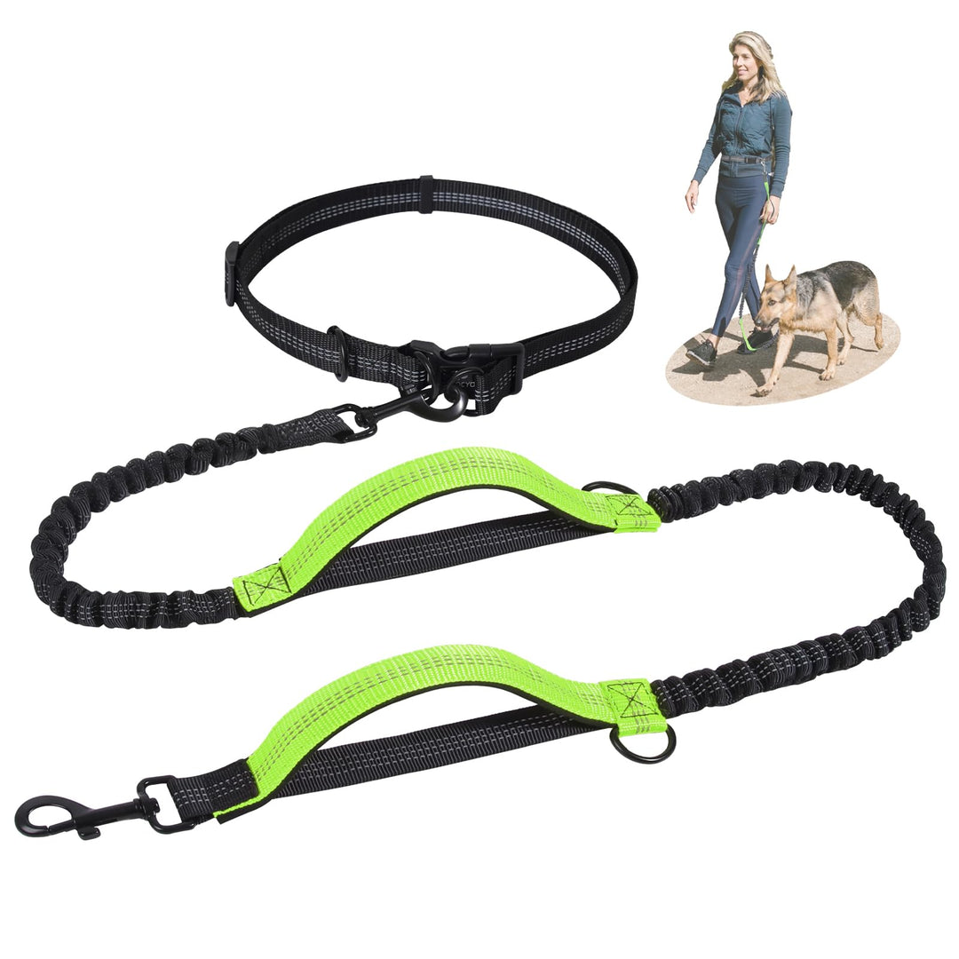 Snocyo Joggingleine Hunde, Jogging Hundeleine für Mittelgrosse und Grosse Hunde, Elastische und Refl