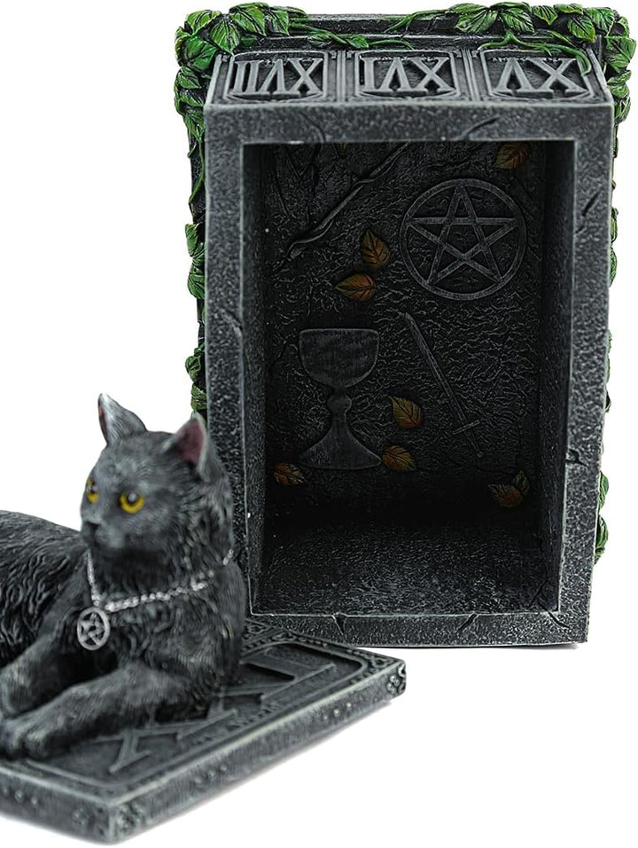 Nemesis Now, Tarot-Box des Wächters des Glücks, 17 cm, Schwarz, Kunstharz, Einheitsgrösse