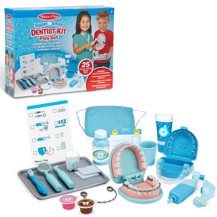 Melissa & Doug Zahnarzt Spielzeug Set für Kinder, Zahnarzt Spielzeug für Kinder, Lernspielzeug für J