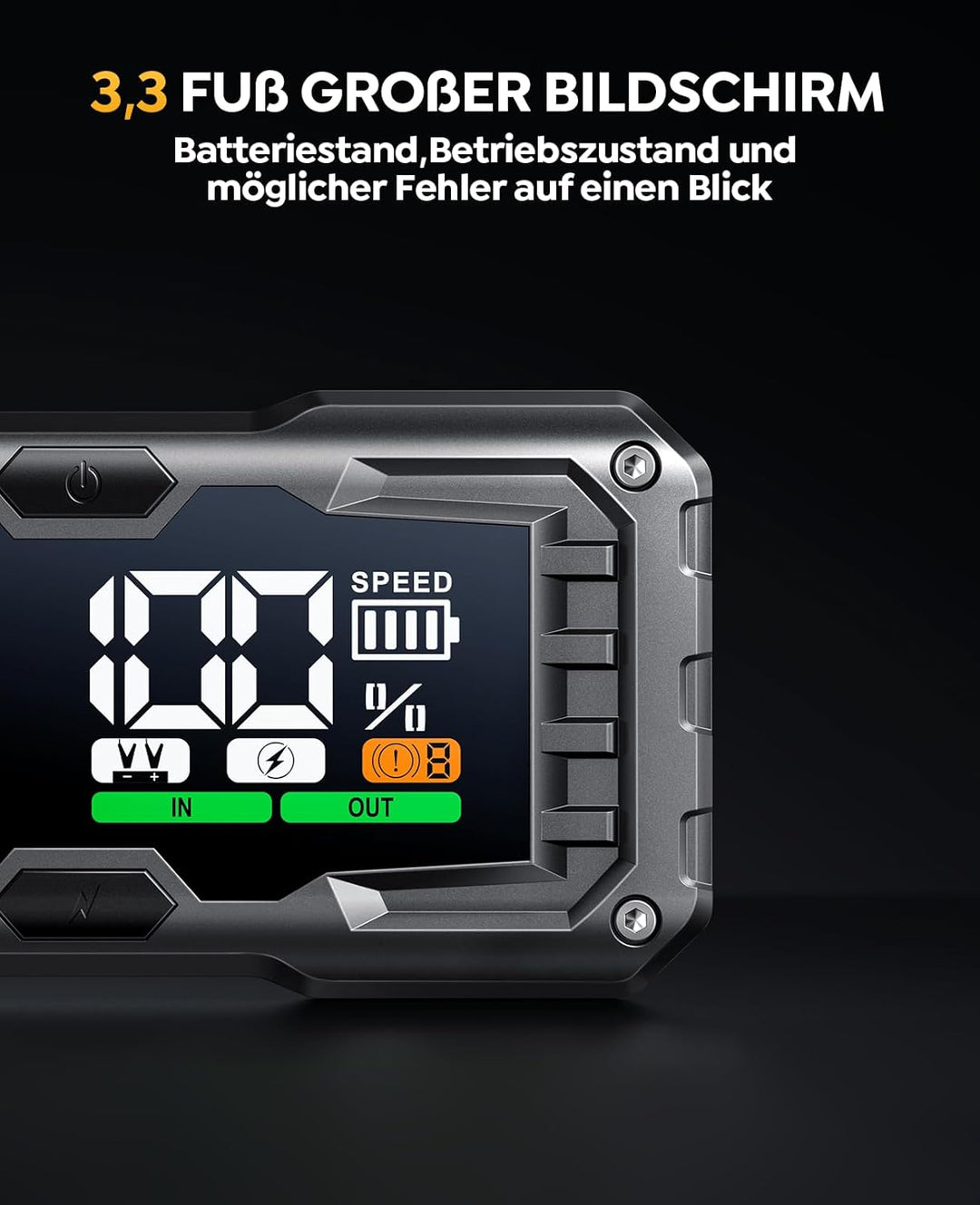 YaberAuto Starthilfe Powerbank, 4000A 21800mAh Auto Starthilfe Powerbank für 10,0L Benzin / 9,0L Die