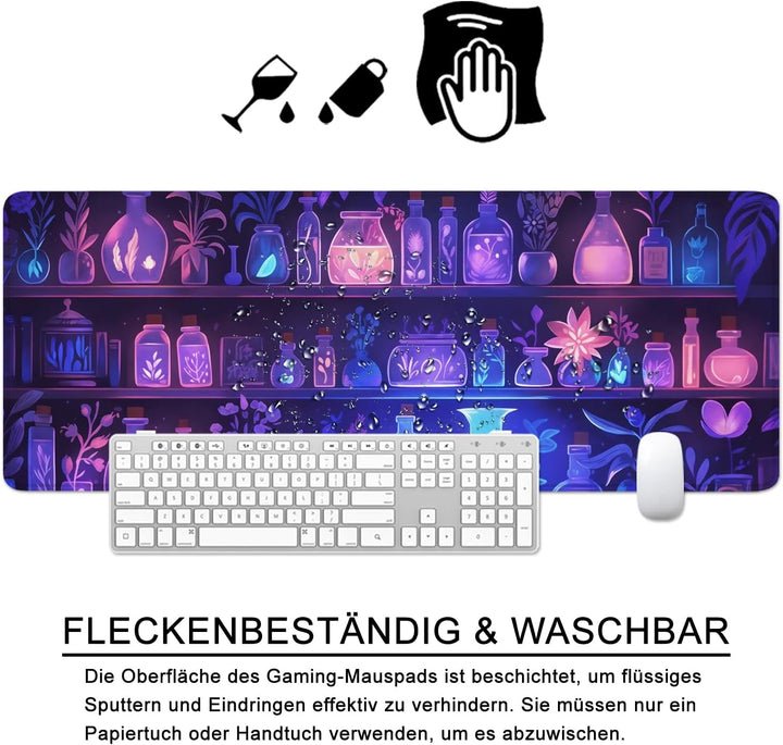 Mauspad Lila Xl Gaming Mousepad Frau Desk Pad Gross Desk Mat Fantasie Bürozubehör Schreibtischunterl