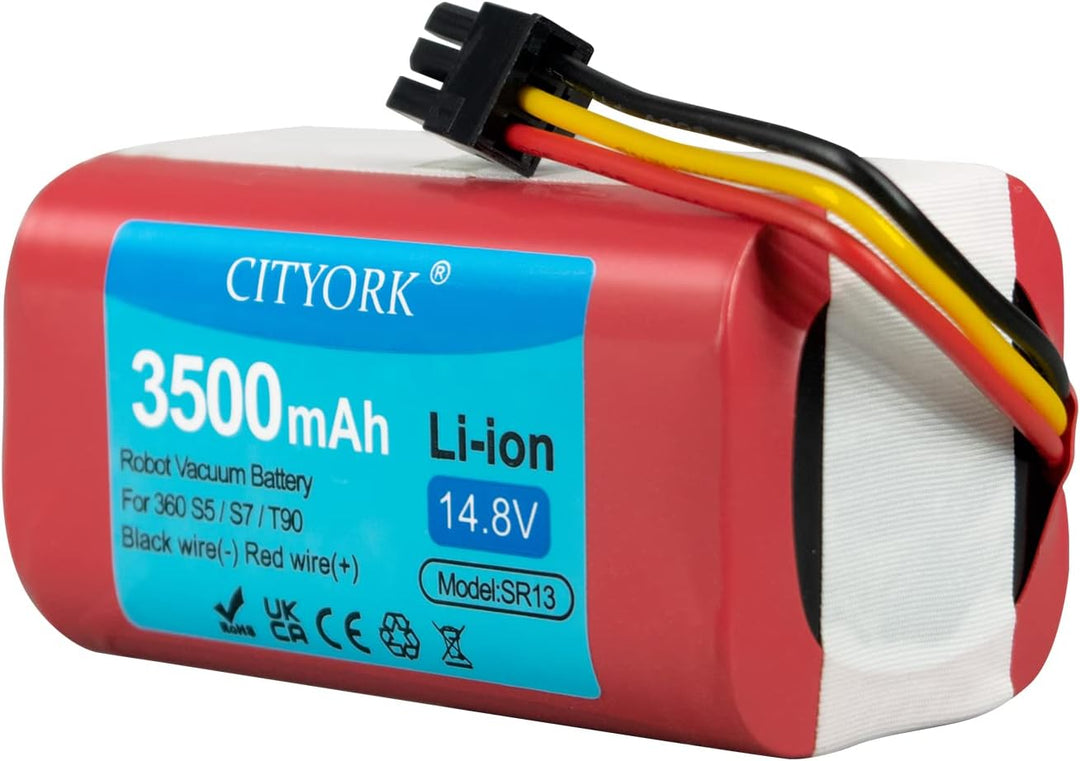 CITYORK 14,8 V 3500 mAh Ersatzakku für 360 S5 S7 S7 Pro T90, wiederaufladbarer Li-Ion-Staubsauger-Ak