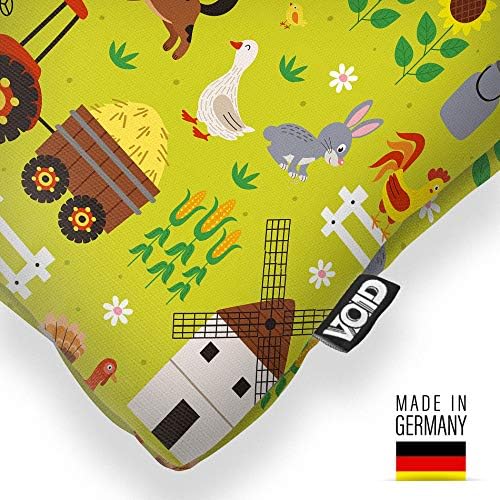 VOID Tierfarm Bauernhof Kissenbezug 50x50 Kissenhülle Polyester Zierkissen Couchkissen Ostern Osterd