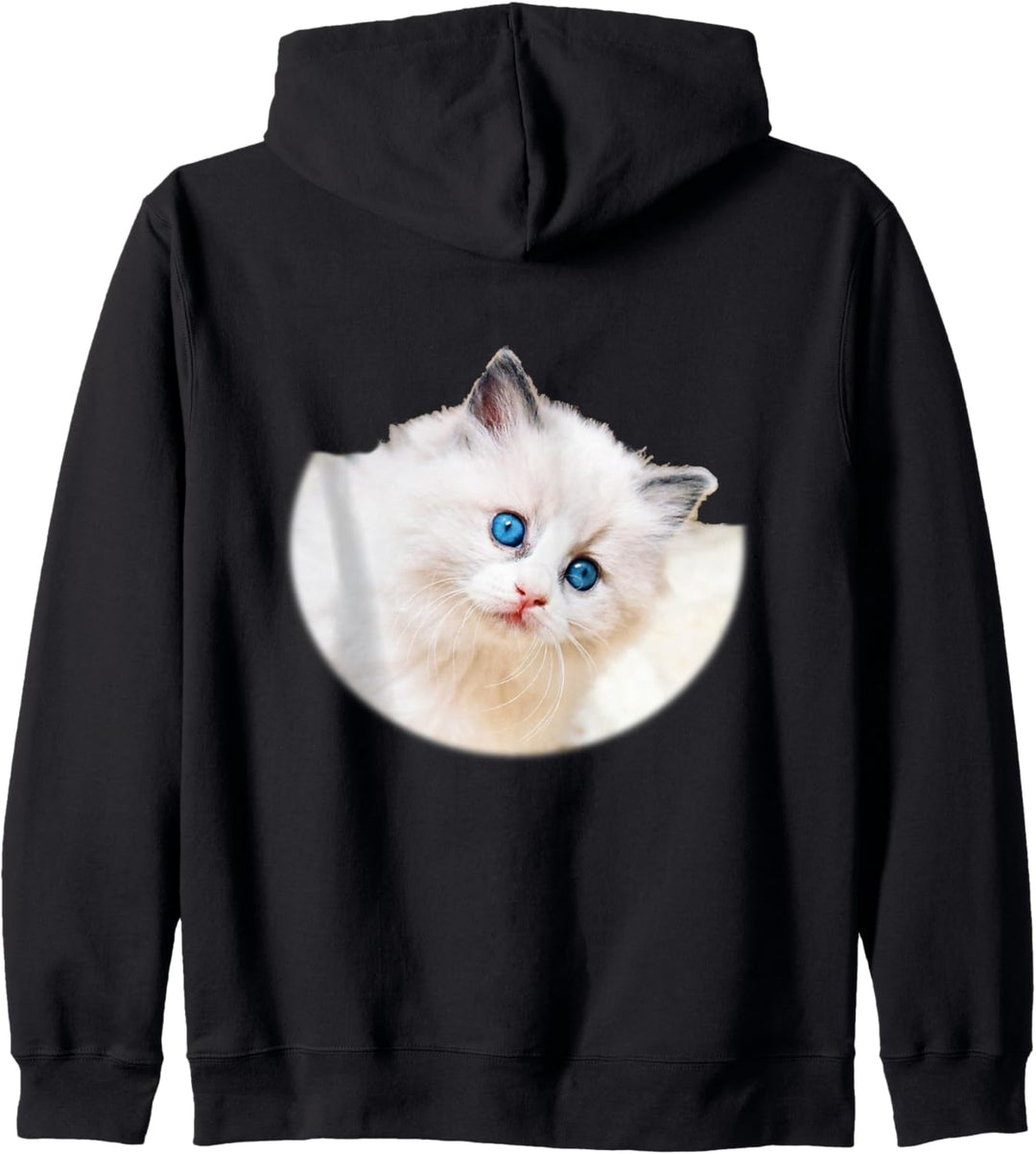 Die süsse weisse Katze Kapuzenjacke