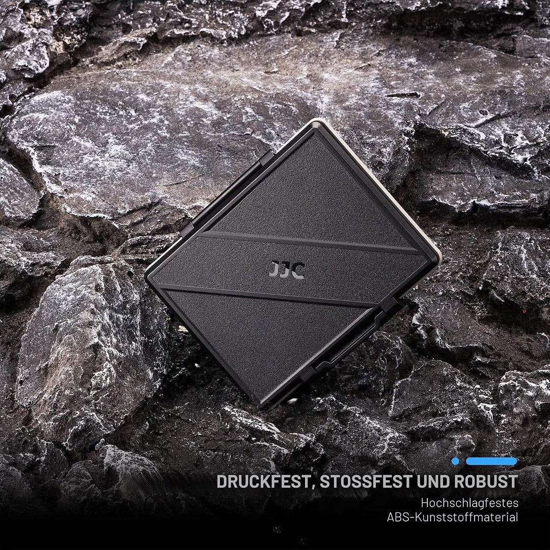 JJC SSD Speicherkarten Etui Tasche Aufbewahrung für 2,5 Zoll interne Solid State Drive, Wasserdicht