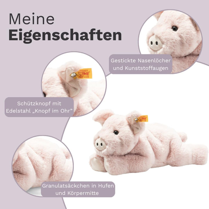 Steiff Kuscheltier Schwein Piko, Süsses Stofftier, Jungen, Mädchen & Babys ab 0 Monaten, Soft Cuddly