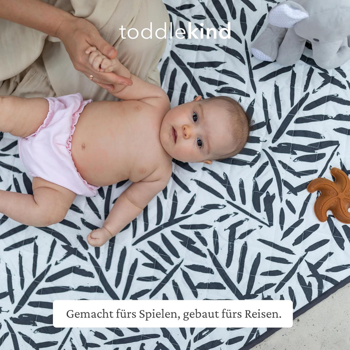 Toddlekind Krabbelmatte für draussen & drinnen, wasserabweisend & tragbar, Picknickdecke für Babys a