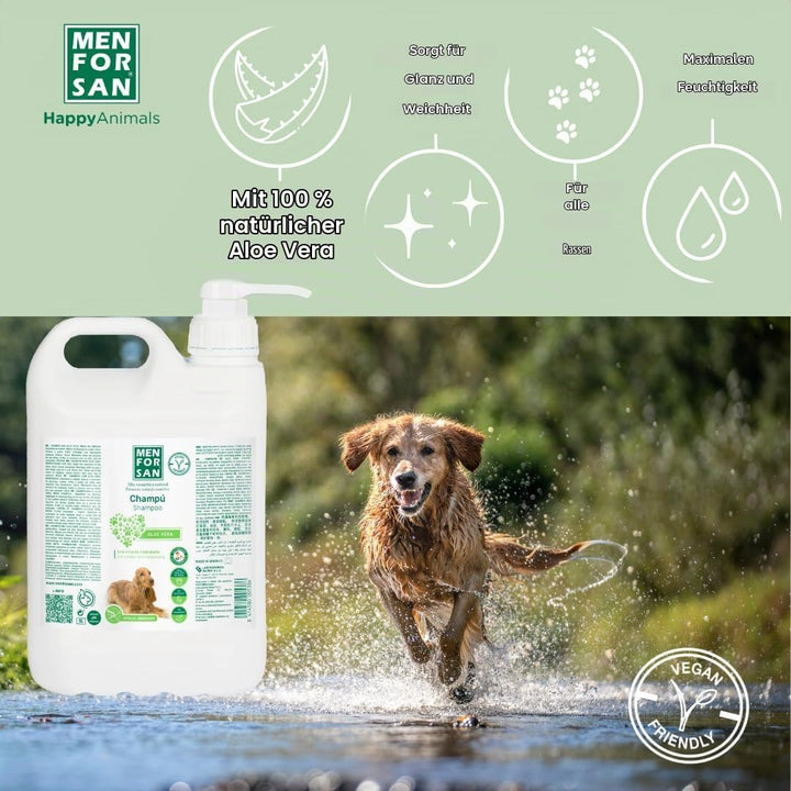Menforsan Aloe Vera Hundeshampoo - 5 Liter Aloe Vera 5000 ml, Aloe Vera 5000 ml