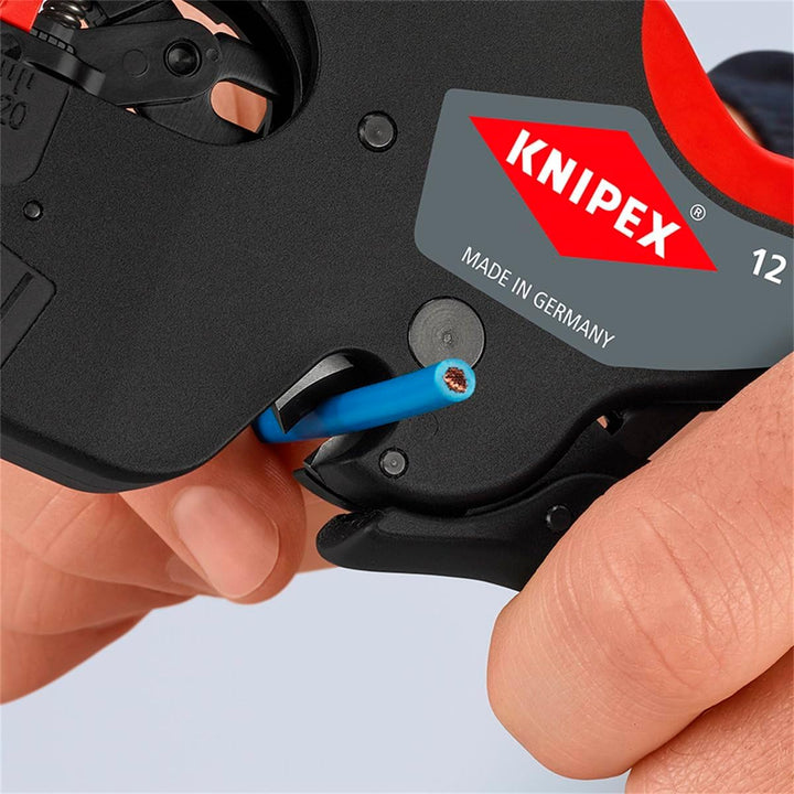 KNIPEX NexStrip Automatische Abisolierzange 0,03 – 10mm², mit Crimpfunktion Aderendhülsen bis 4mm²,