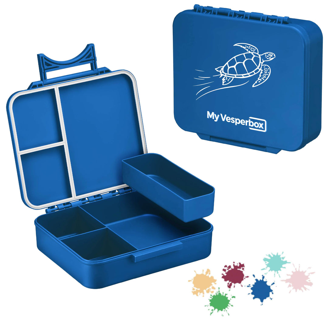 My Vesperbox® Brotdose für Kinder mit Fächern Liv [MADE IN GERMANY] - Lunchbox mit Trennfächern - Be
