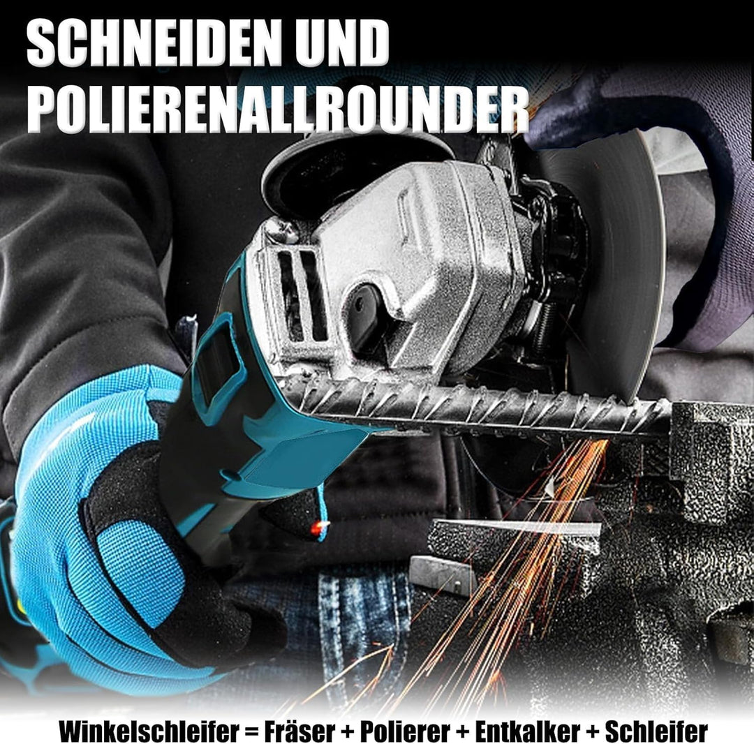 Bürstenloser Akku Winkelschleifer Ø125mm 8500U/min,Ersatz für Makita - Akku Flex Trennschleifer Komp