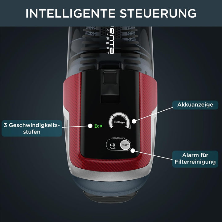 Rowenta X-Pert 6.60 Akku-Stielstaubsauger, Tier-Zubehör, LED-Display, Flex-Gelenk, 100W, herausnehmb