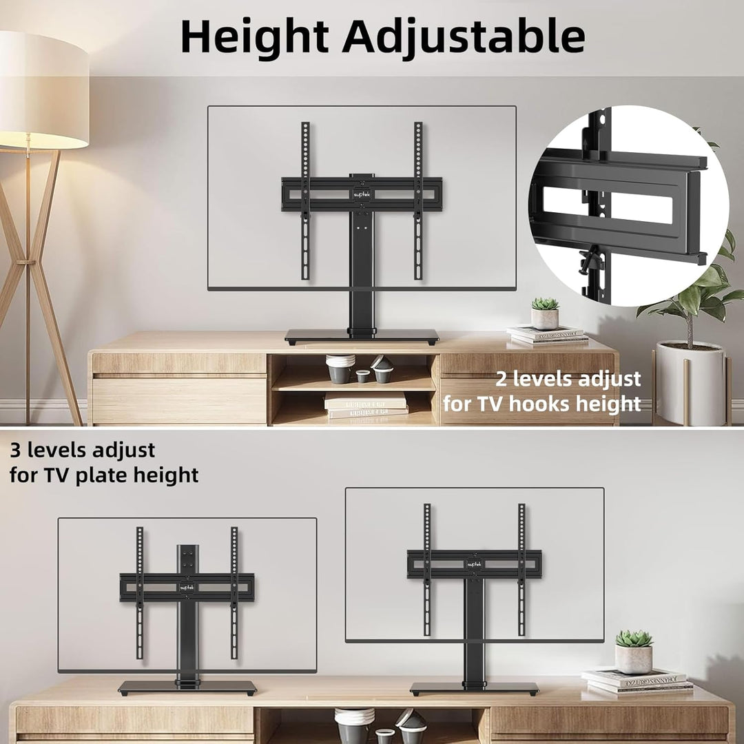 suptek TV Ständer Schwenkbar for 26-55 inch LED OLED Flat Curved Screens bis zu 50 KG, TV Stand höhe